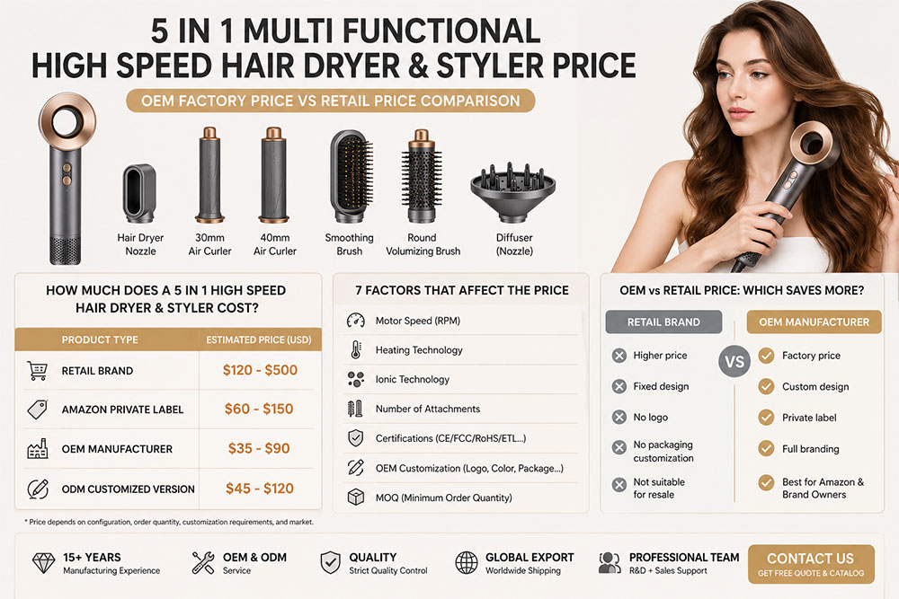5 in 1 Multi Functional High Speed Hair Dryer & Styler Price