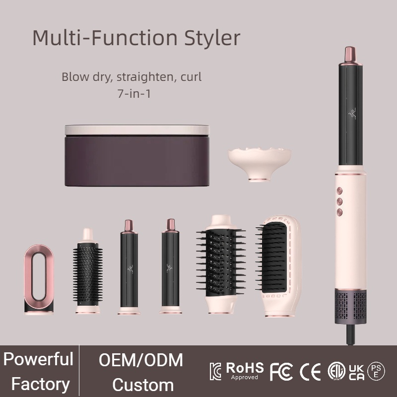 Multi-Function Hair Styler BYS-858 | 7-in-1 Blow Dry, Straighten & Curl with High-Speed Motor Multi-Function Hair Styler BYS-858 | 7-in-1 Blow Dry, Straighten & Curl with High-Speed Motor