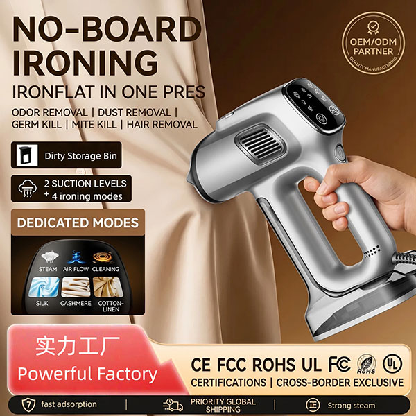 4-in-1 Handheld Vacuum Suction Garment Steamer / Multi-Function Fabric Care Steam Iron